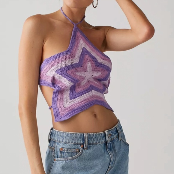NWT House of Sunny Purple Star Tank Top - Picture 2 of 6